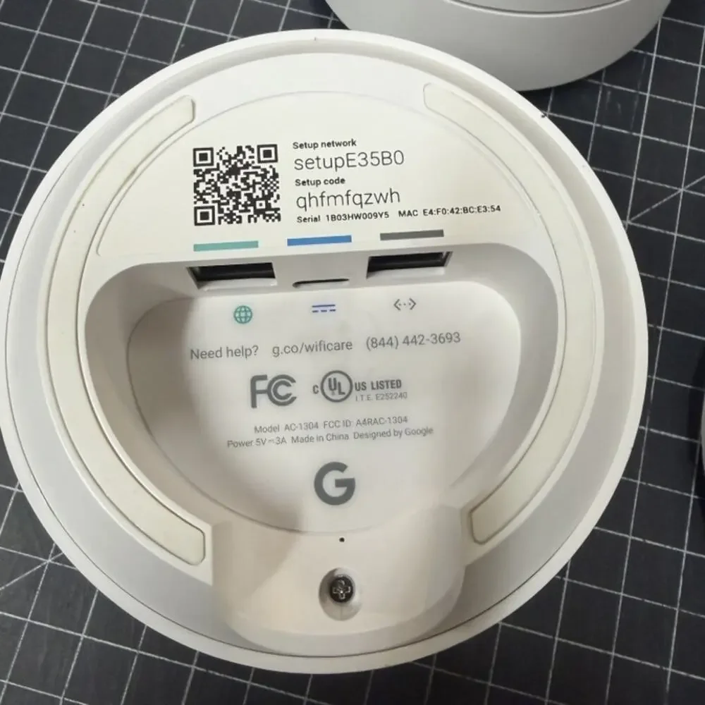 4-Pack Used Google Wifi AC1304 Mesh System AC1200 Dual-Band Router
